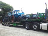 Tractors on way to Oyster Farm in Nth. Ireland July 2014