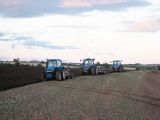 New Hollands ploughing for wheat - October 2012